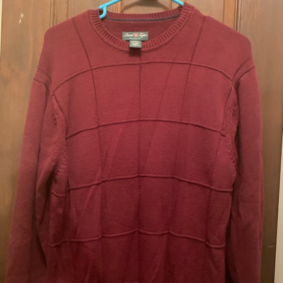 Men’s Small David Taylor Maroon Sweater - Picture 4 of 8